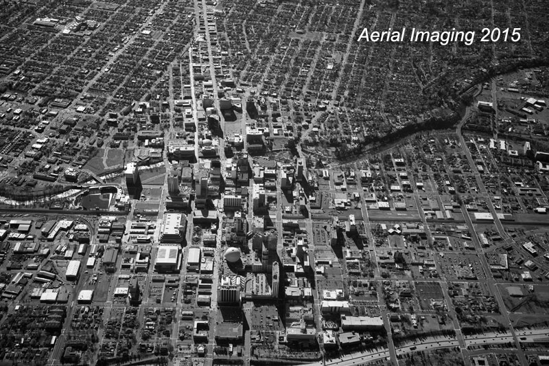 Downtown aerial shot Reno NV