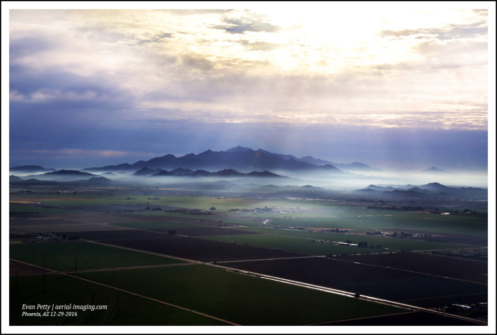 Aerial View of Phoenix Fog
