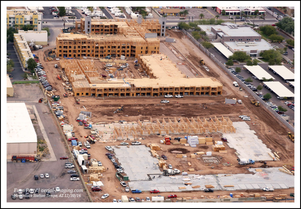 Aerial Construction McClintock Station in Tempe, AZ