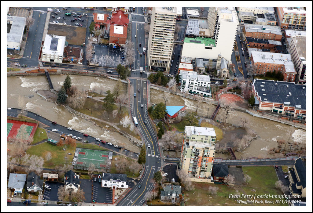 Downtown Reno & Truckee River Flood 2017
