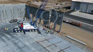 Wall Tilting Detail Construction Aerial Photographer