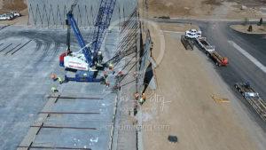Details of Wall Tilting Progress Aerial Photographer