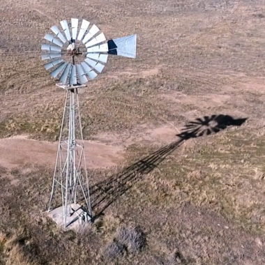 Drone Aerial Windmill Ranch Photography