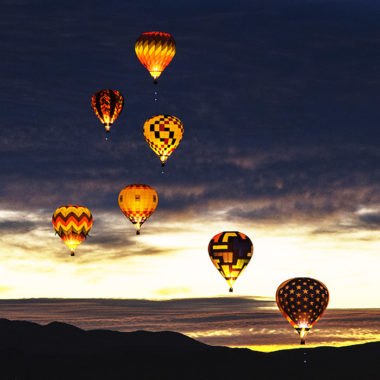 Balloon Aerial View Reno Balloon Race 2018