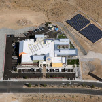 solar panel array aerial photography image