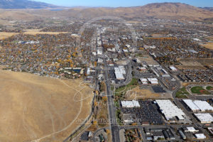 Downtown Aerial View Nevada Capital Carson City, Nevada