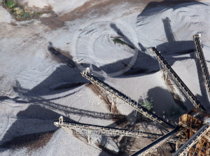 Aerial View of Moving Tailings