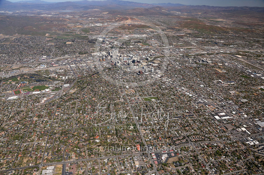Wide View of Downtown Reno, NV from 2017