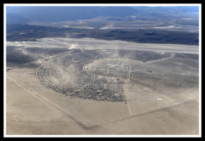 Aerial Dust View Burning Man 2019 Black Rock City