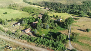 Aerial Nevada Rural Ranch Houses