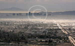 Aerial Photography of Fog Downtown Arizona