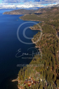 Lake Tahoe Coastline Aerial View
