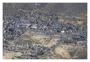Virginia City, Nevada aerial image photograph print view